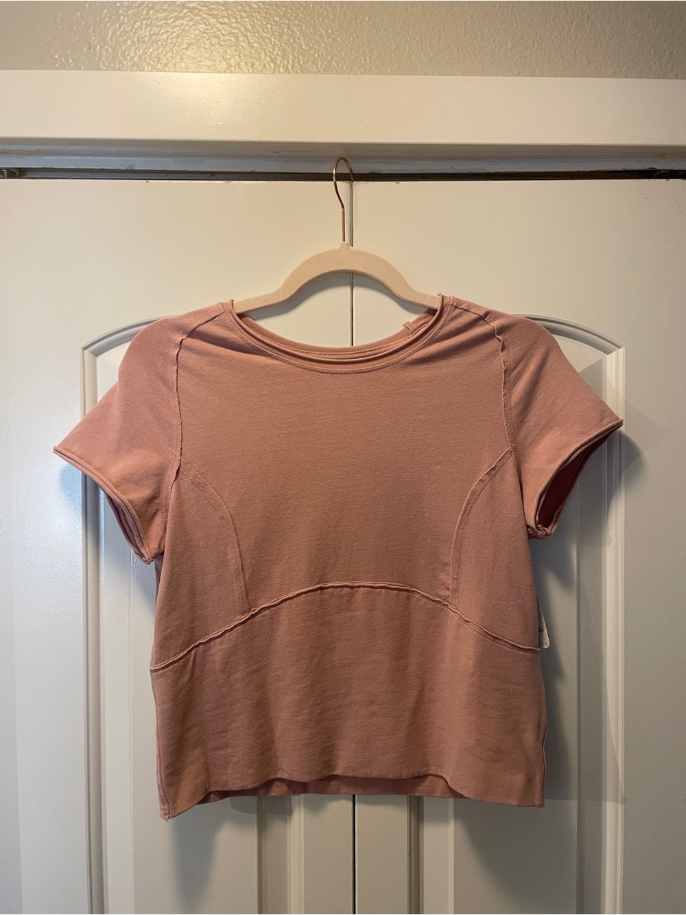 Free People Protagonist Cropped Cap Sleeve Tee